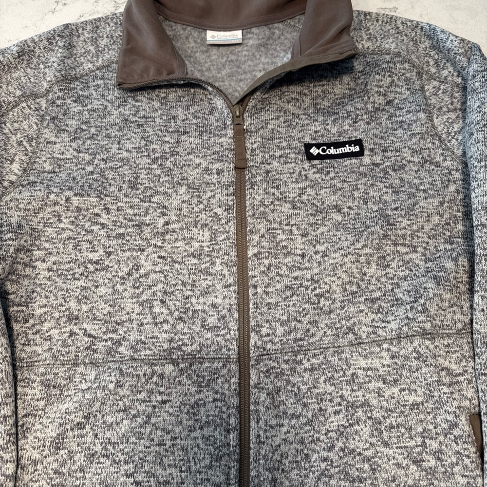 Columbia Women’s Sweater Weather Fleece Heathered Gray Jacket XXL - Picture 3 of 14